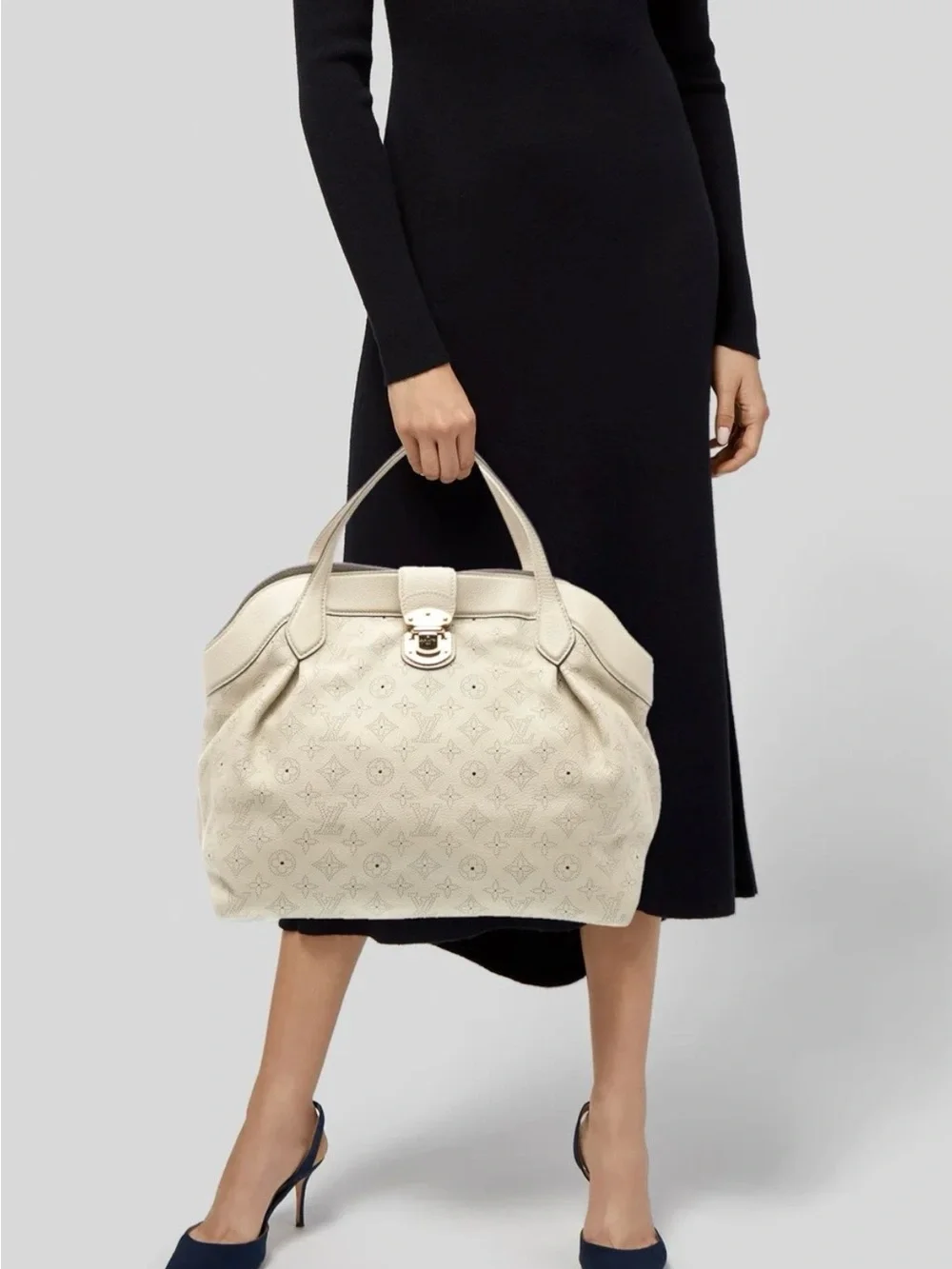 Louis Vuitton Mahina Lunar Moonlight perforated leather tote bag Vintage
